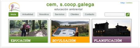 Web corporativa Cem, S.coop. Galega
