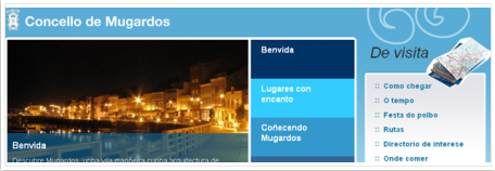 Portada de la nueva web del ayuntamiento de Mugardos