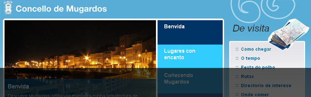 Portada de la nueva web del ayuntamiento de Mugardos