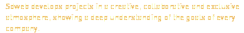 Sdweb develops projects in a creative, collaborative and exclusive atmosphere, showing a deep understanding of the goals of every company.